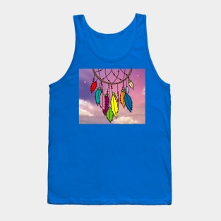 Spiritual Colorful Dream Catcher Feather Tank Top